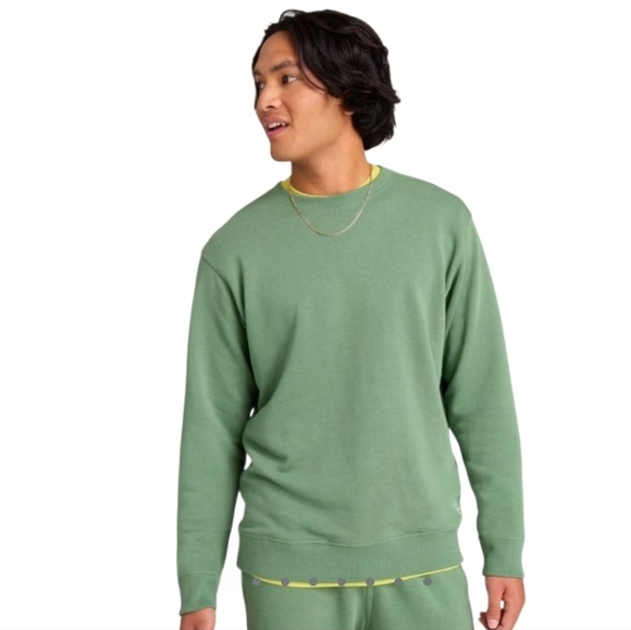 Allbirds R&R Rest and Relaxation Green Crewneck Sweatshirt Long Sleeve sz Large - Picture 1 of 8